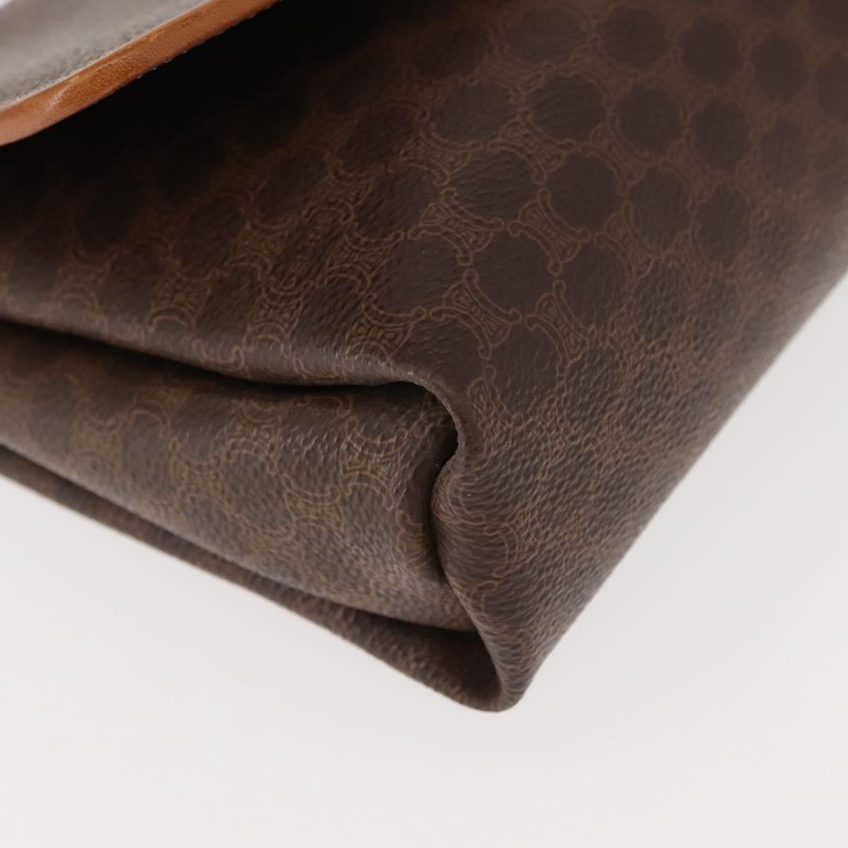 Celine Vintage Macadam Canvas Brown Canvas Shoulder Bag Bag (Pre-Owned)
