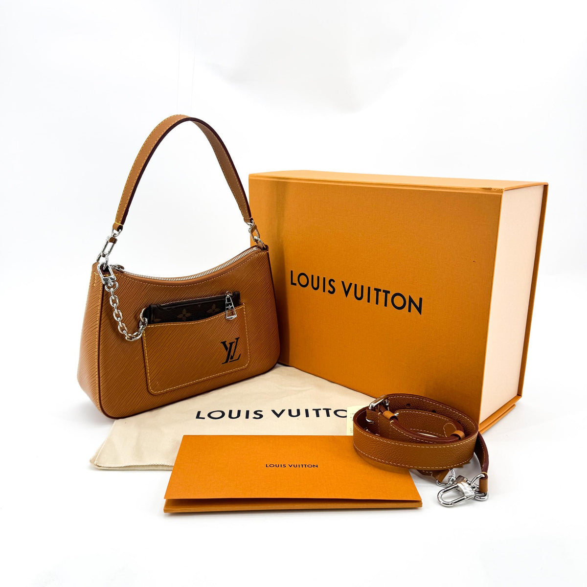Louis Vuitton Marelle Epi Leather Brown Leather Tote Bag Bag (Pre-Owned)