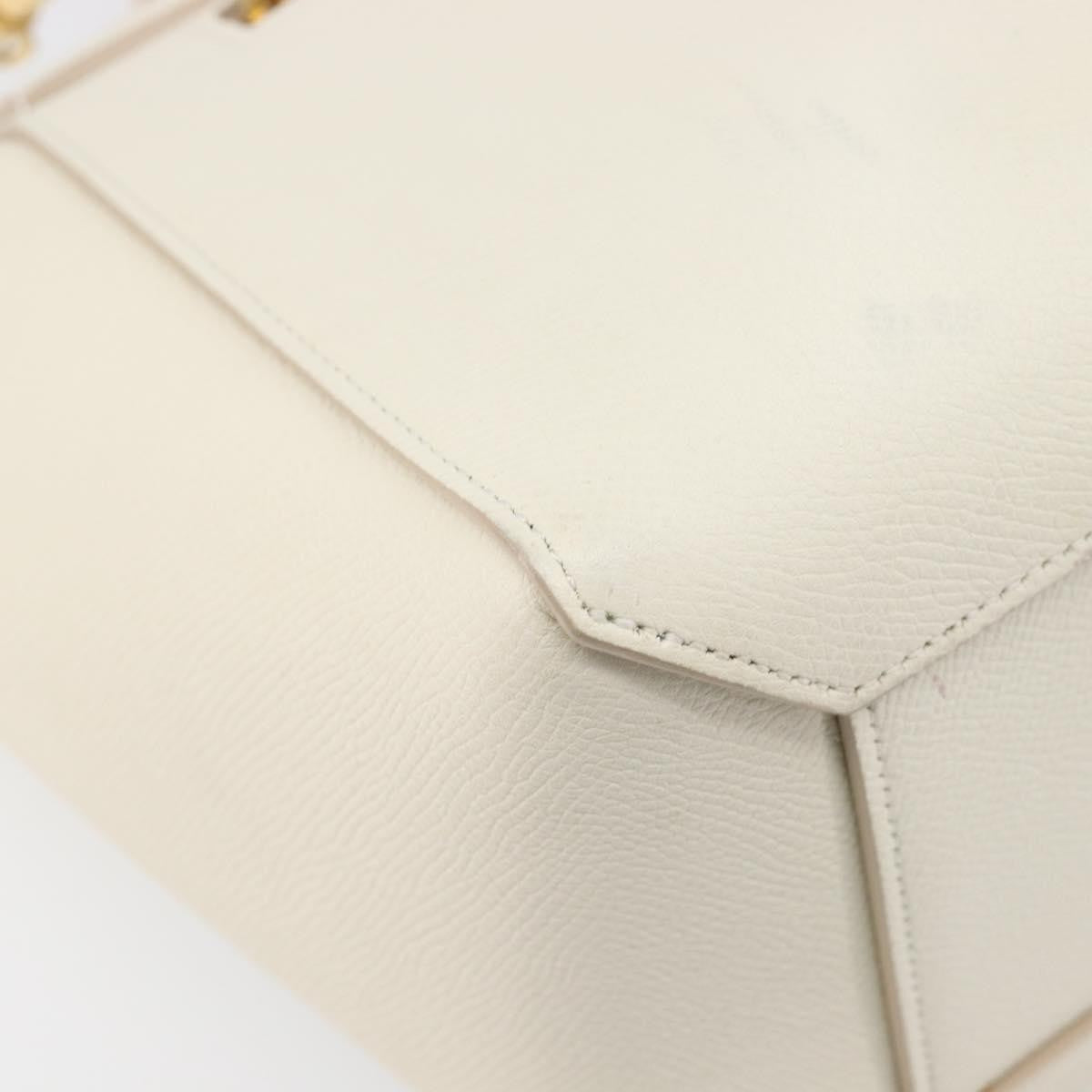 Celine Belt Leather White Leather Handbag (Pre-Owned)
