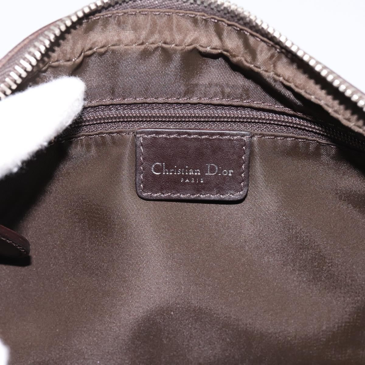 Christian Dior Vintage Trotter Romantique Zip Satchel Diorissimo Coated Canvas Brown Canvas Handbag (Pre-Owned)