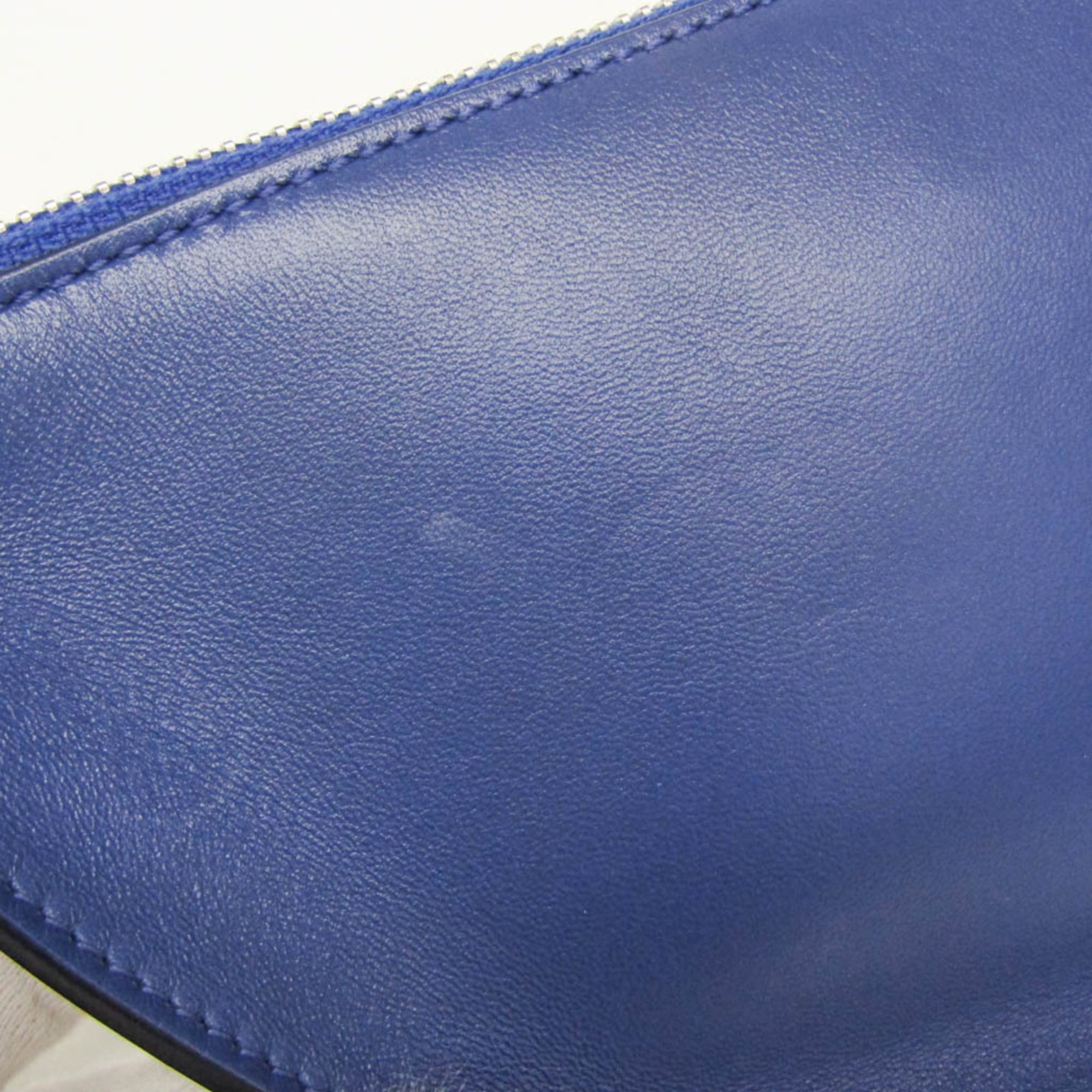 Burberry Shield Sling Leather Blue Leather Shoulder Bag Bag (Pre-Owned)