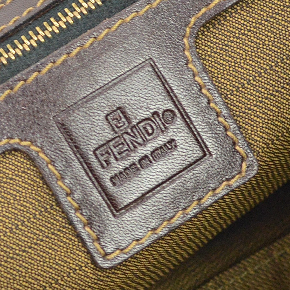 Fendi Vintage Top Handle Zucca Canvas Brown Canvas Tote Bag Bag (Pre-Owned)