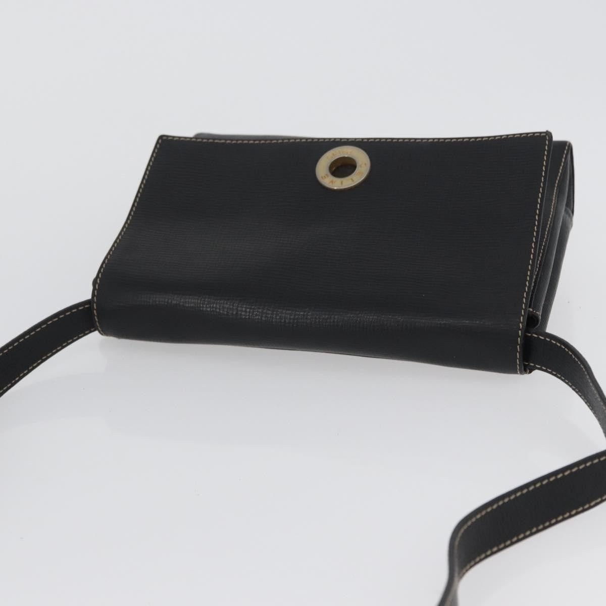 Celine Circle Logo Leather Black Leather Shoulder Bag Bag (Pre-Owned)