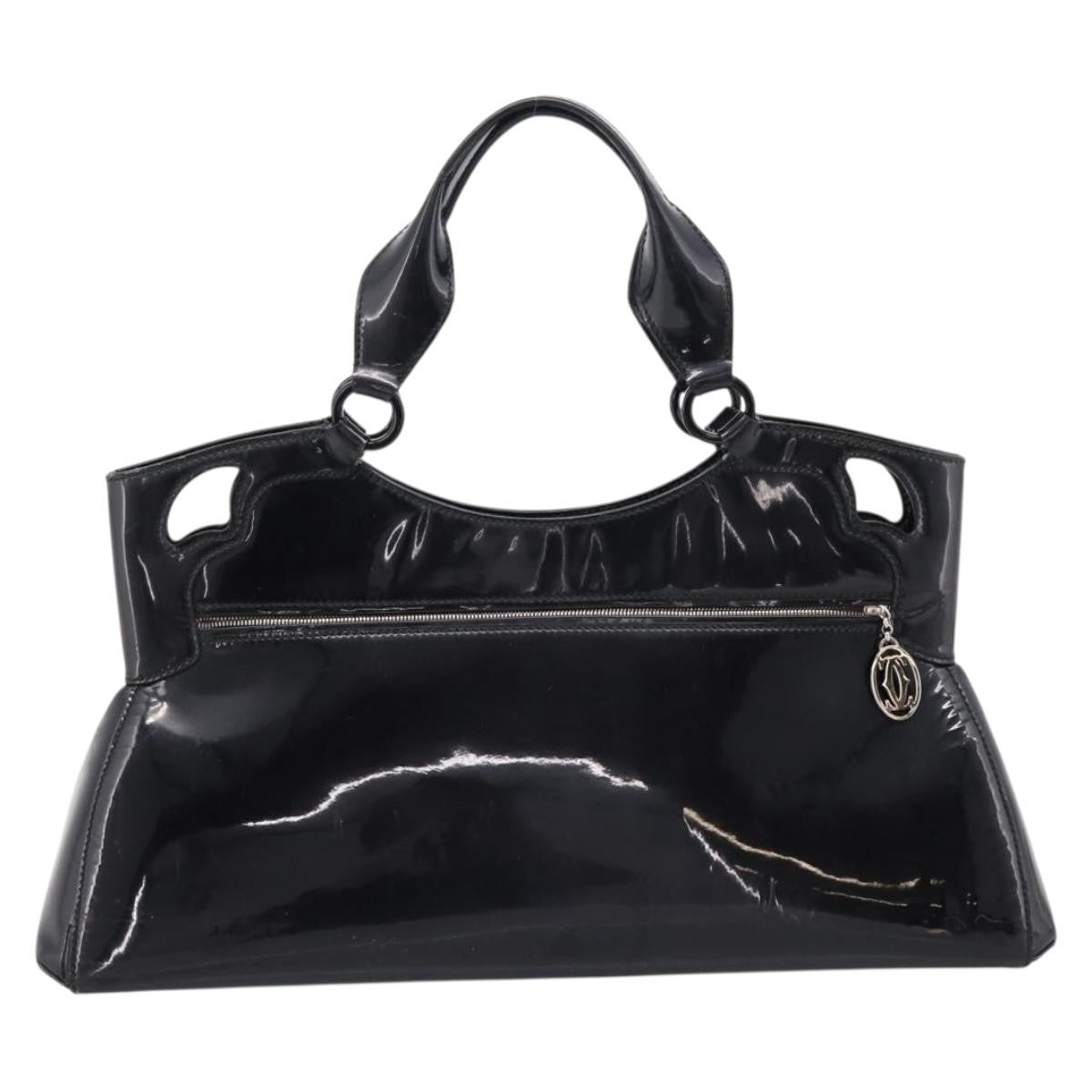 Cartier Marcello Patent Leather Black Patent_Leather Handbag (Pre-Owned)