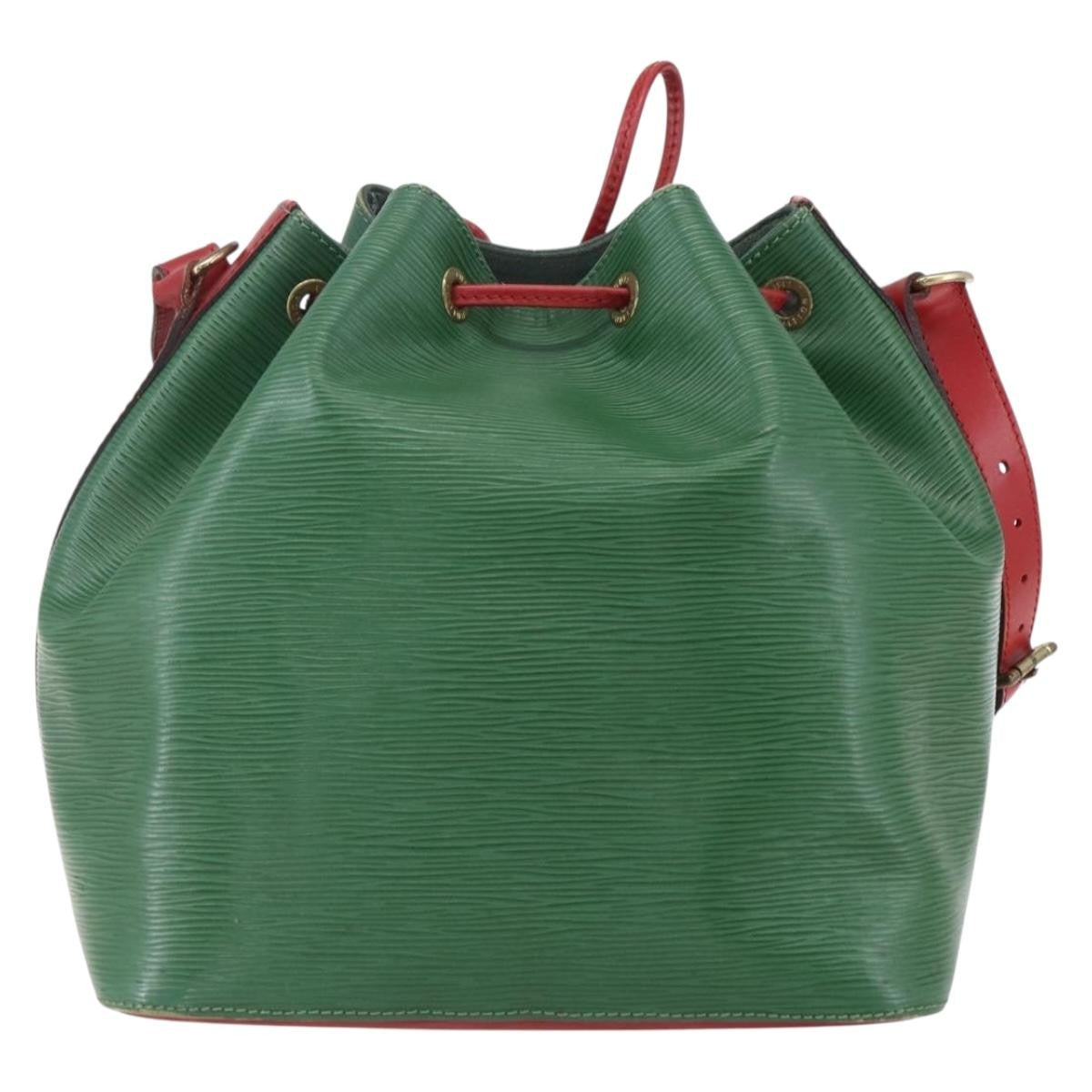 Louis Vuitton Bicolor Petit Noe Epi Leather Green Leather Shoulder Bag Bag (Pre-Owned)
