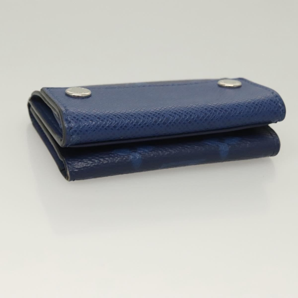 Louis Vuitton Discovery Monogram Taigarama Blue Leather Wallets Accessory (Pre-Owned)