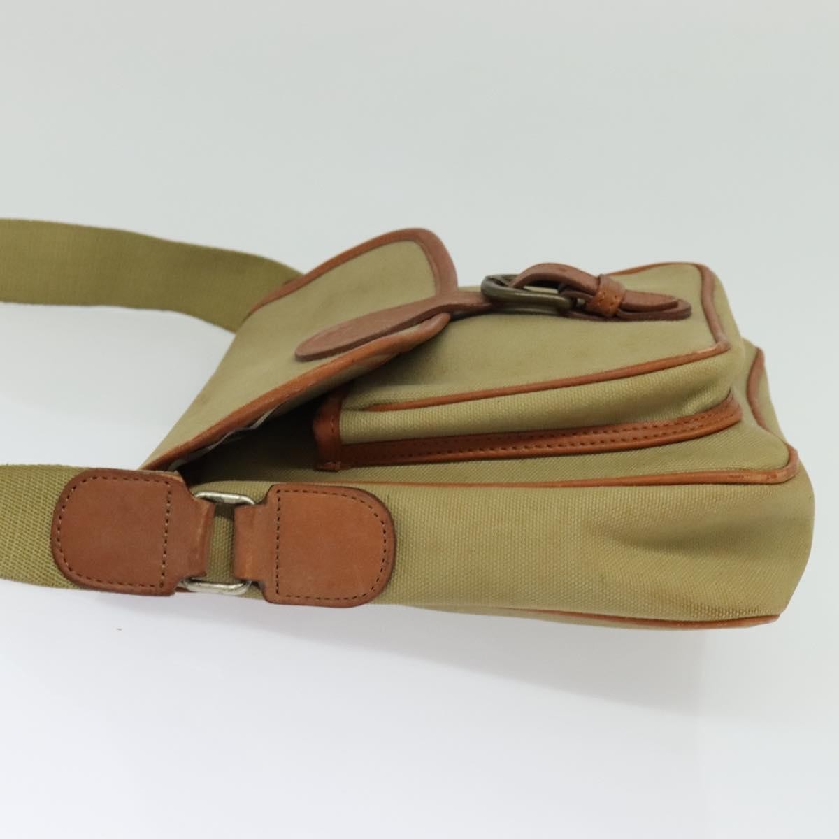 Burberry Front Pocket Messenger Canvas Beige Canvas Shoulder Bag Bag (Pre-Owned)