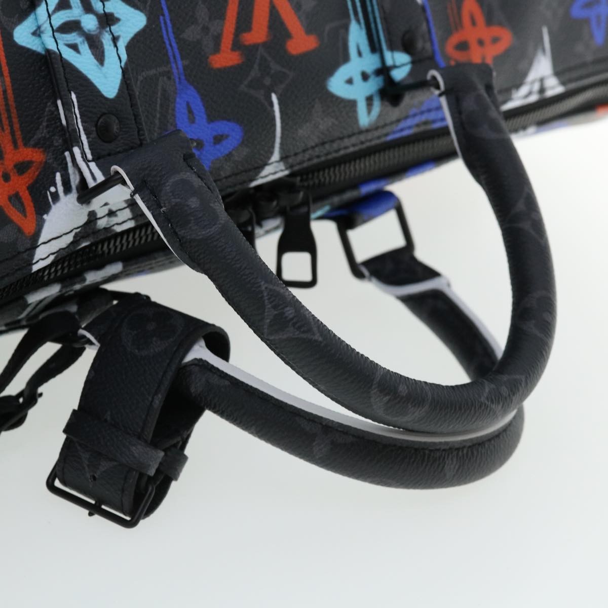 Louis Vuitton Keepall Bandouliere Graffiti Monogram Eclipse Canvas Multicolour Canvas Bag (Pre-Owned)