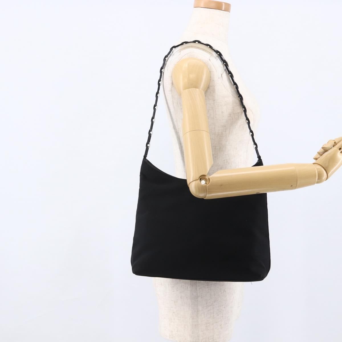 Salvatore Ferragamo Shoulder Bag Canvas Black Canvas Shoulder Bag Bag (Pre-Owned)
