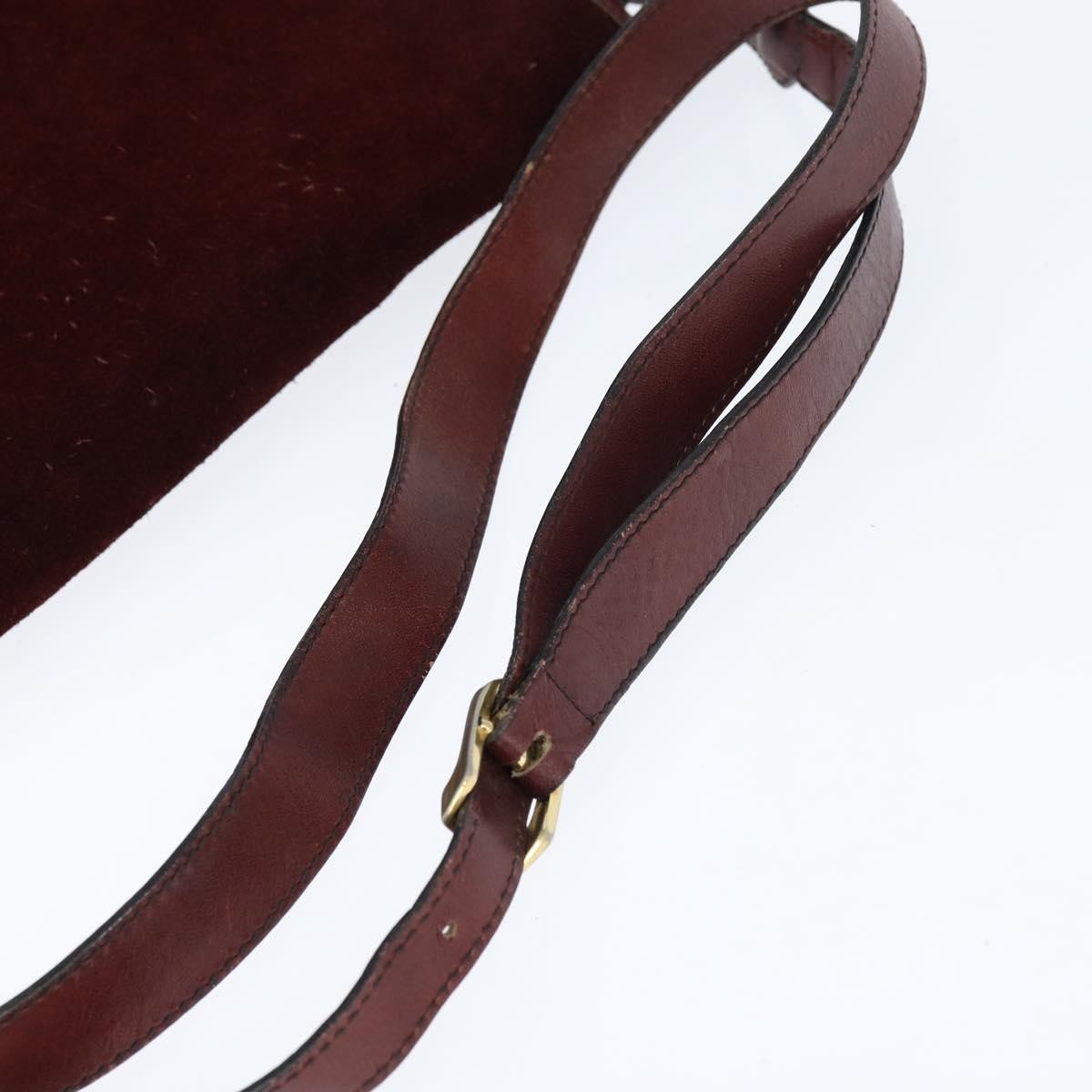 Balenciaga Shoulder Suede Burgundy Suede Shoulder Bag Bag (Pre-Owned)
