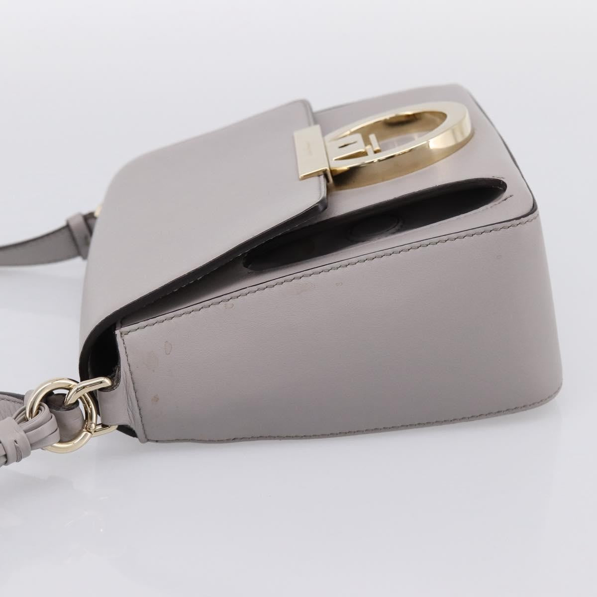 Salvatore Ferragamo Tassel Gancini Lock Flap Leather Gray Leather Shoulder Bag Bag (Pre-Owned)