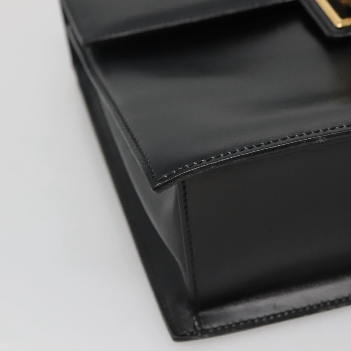 Gucci Vintage Leather Black Leather Handbag (Pre-Owned)