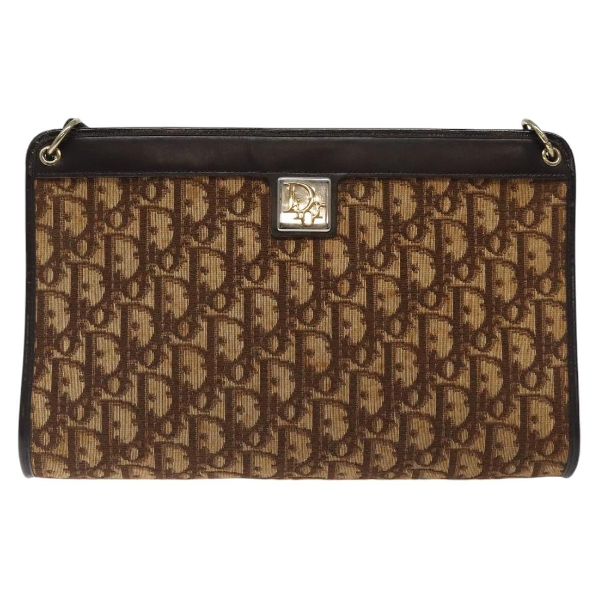 Christian Dior Vintage Trotter Canvas Brown Canvas Shoulder Bag Bag (Pre-Owned)