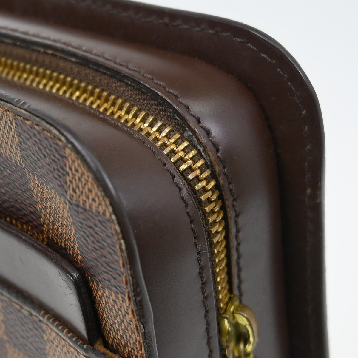 Louis Vuitton Pochette Saint Louis Damier Ebene Brown Canvas Clutche & Pouche Bag (Pre-Owned)