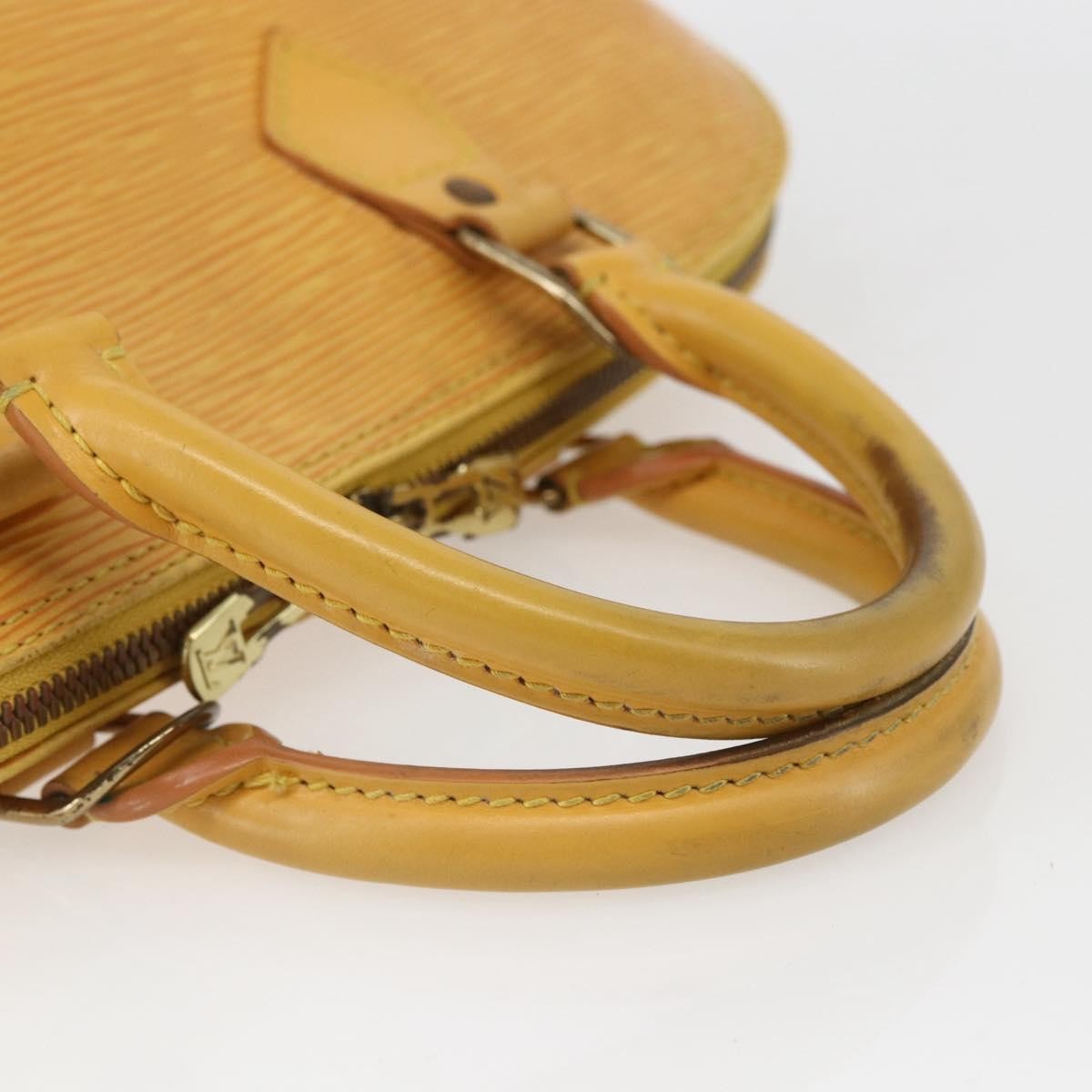 Louis Vuitton Alma Epi Leather Yellow Leather Handbag (Pre-Owned)