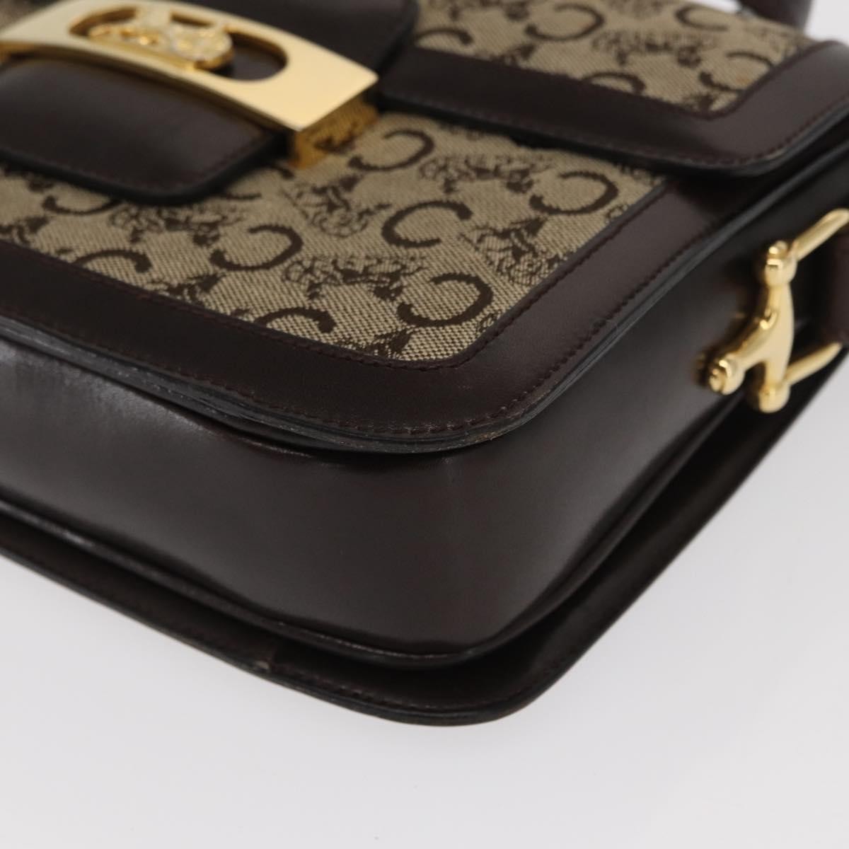 Celine Vintage Horse Carriage C Macadam Canvas And Leather Beige Canvas Shoulder Bag Bag (Pre-Owned)