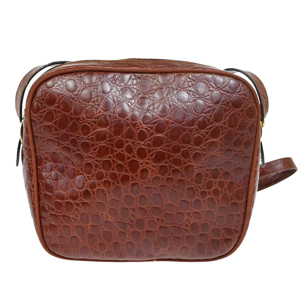 Salvatore Ferragamo Vala Leather Brown Leather Shoulder Bag Bag (Pre-Owned)