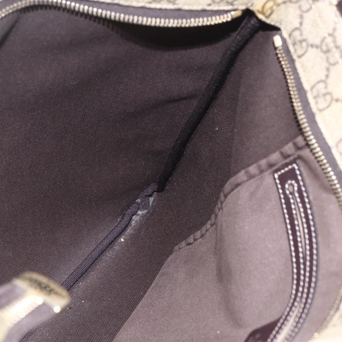 Gucci Zip Top Messenger Gg Coated Canvas Beige Canvas Shoulder Bag Bag (Pre-Owned)