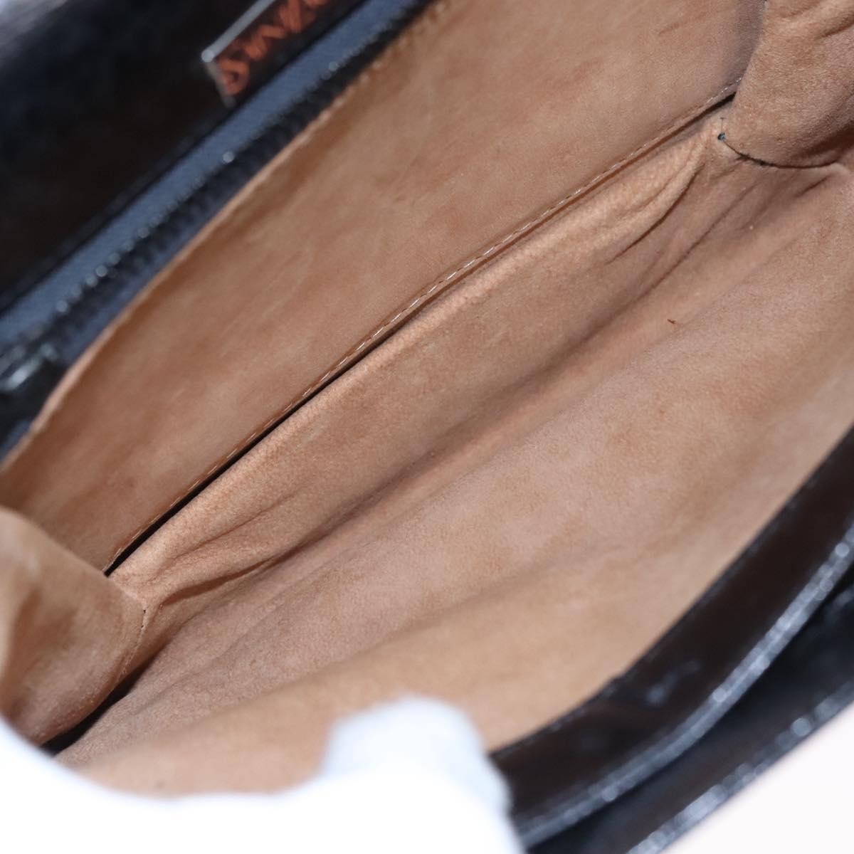 Saint Laurent Vintage Leather Black Leather Handbag (Pre-Owned)