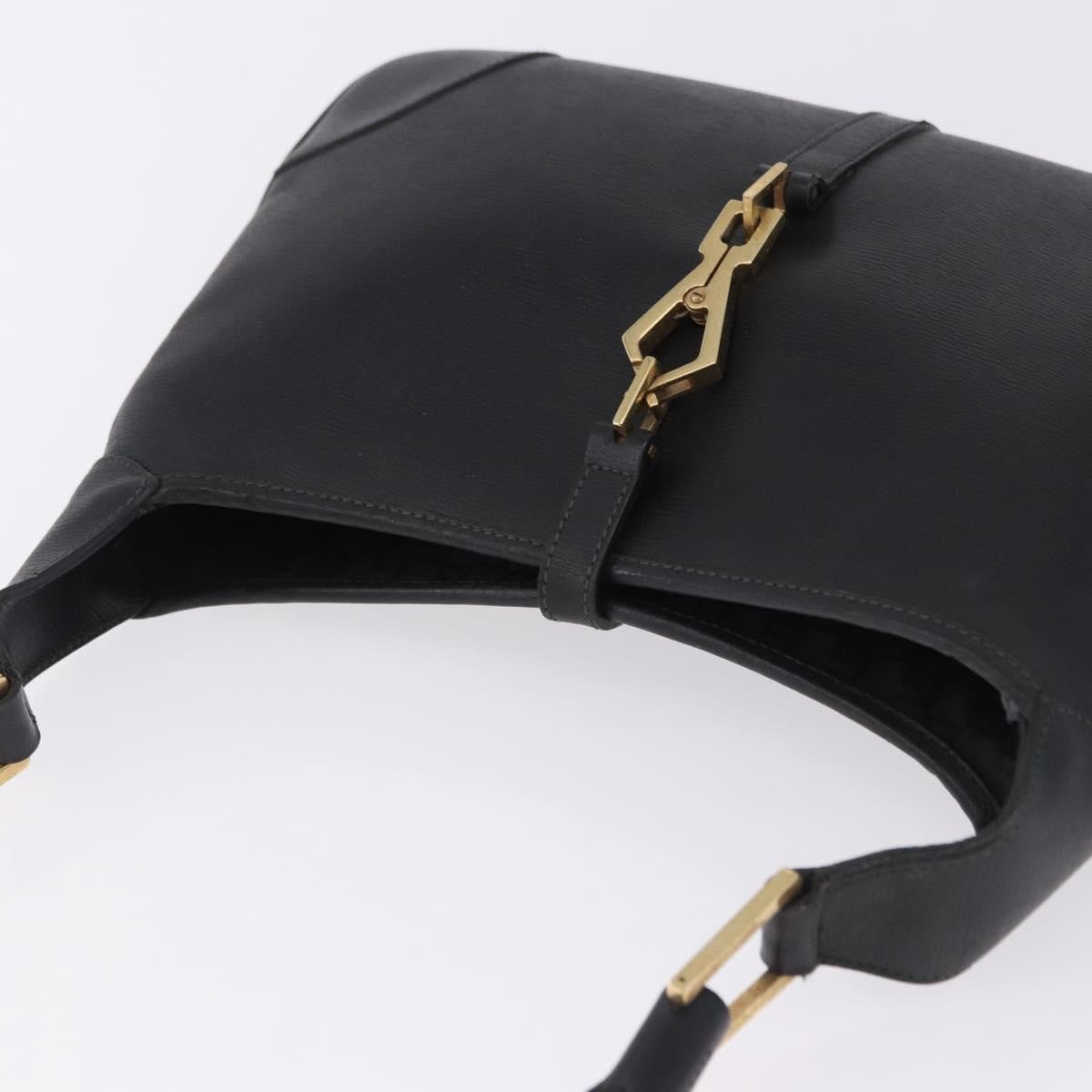 Gucci Bamboo Jackie Leather Black Leather Handbag (Pre-Owned)