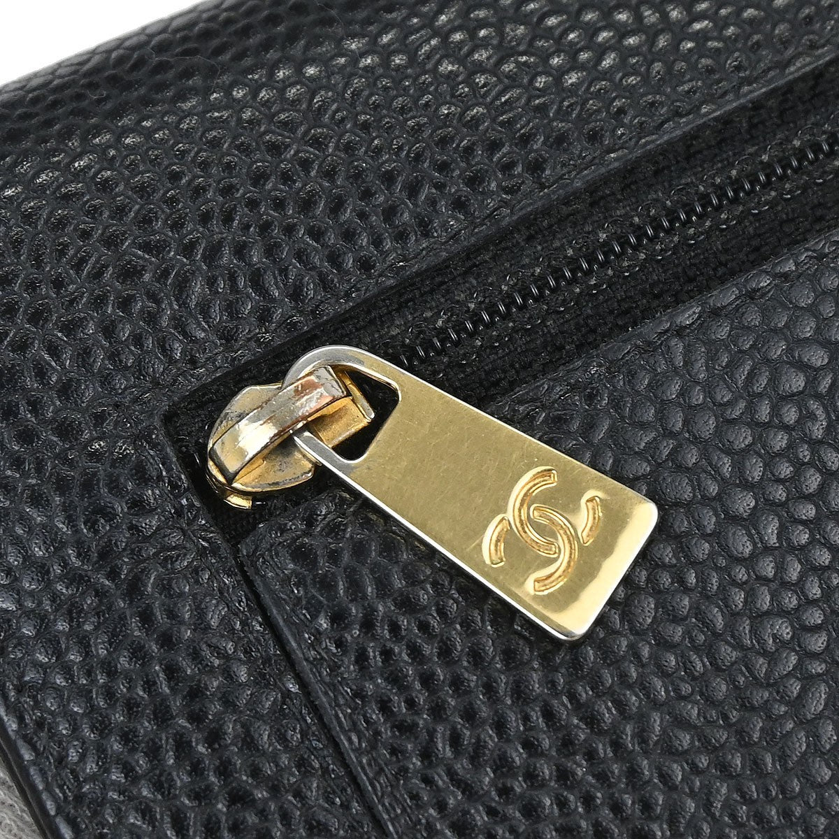 Chanel Timeless Cc French Caviar Black Calfskin Wallets Accessory (Pre-Owned)