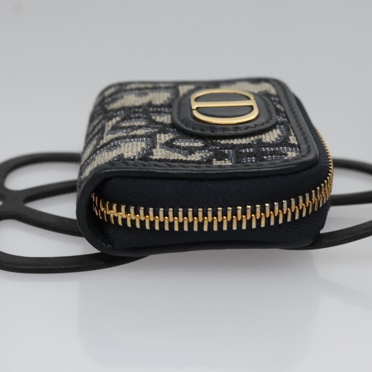 Christian Dior Trotter French Diorissimo Canvas Navy Canvas Wallets Accessory (Pre-Owned)