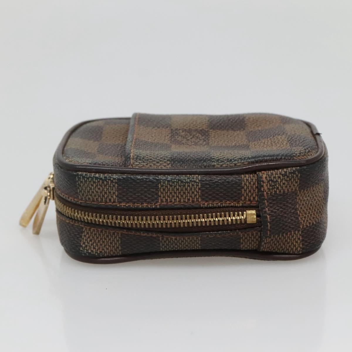 Louis Vuitton Etui Okapi Camera Case Damier Ebene Brown Canvas Bag (Pre-Owned)