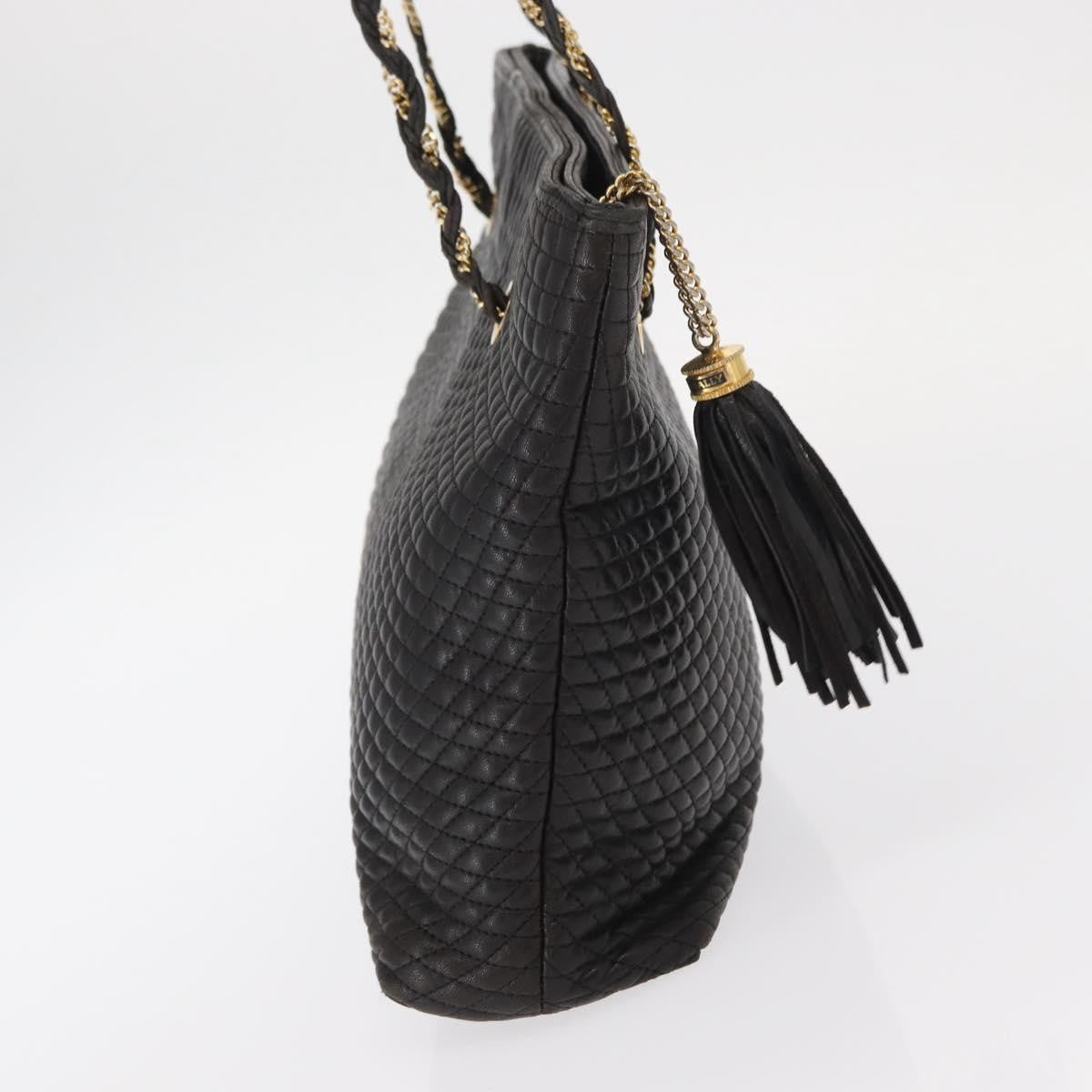 Bally Vintage Leather Black Leather Shoulder Bag Bag (Pre-Owned)