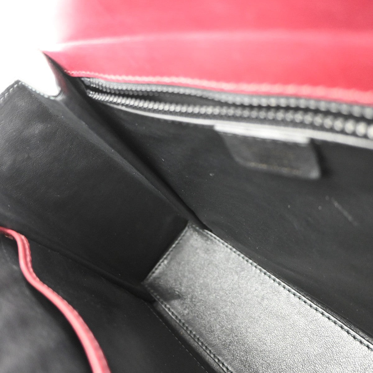 Celine Vintage Leather Red Leather Shoulder Bag Bag (Pre-Owned)
