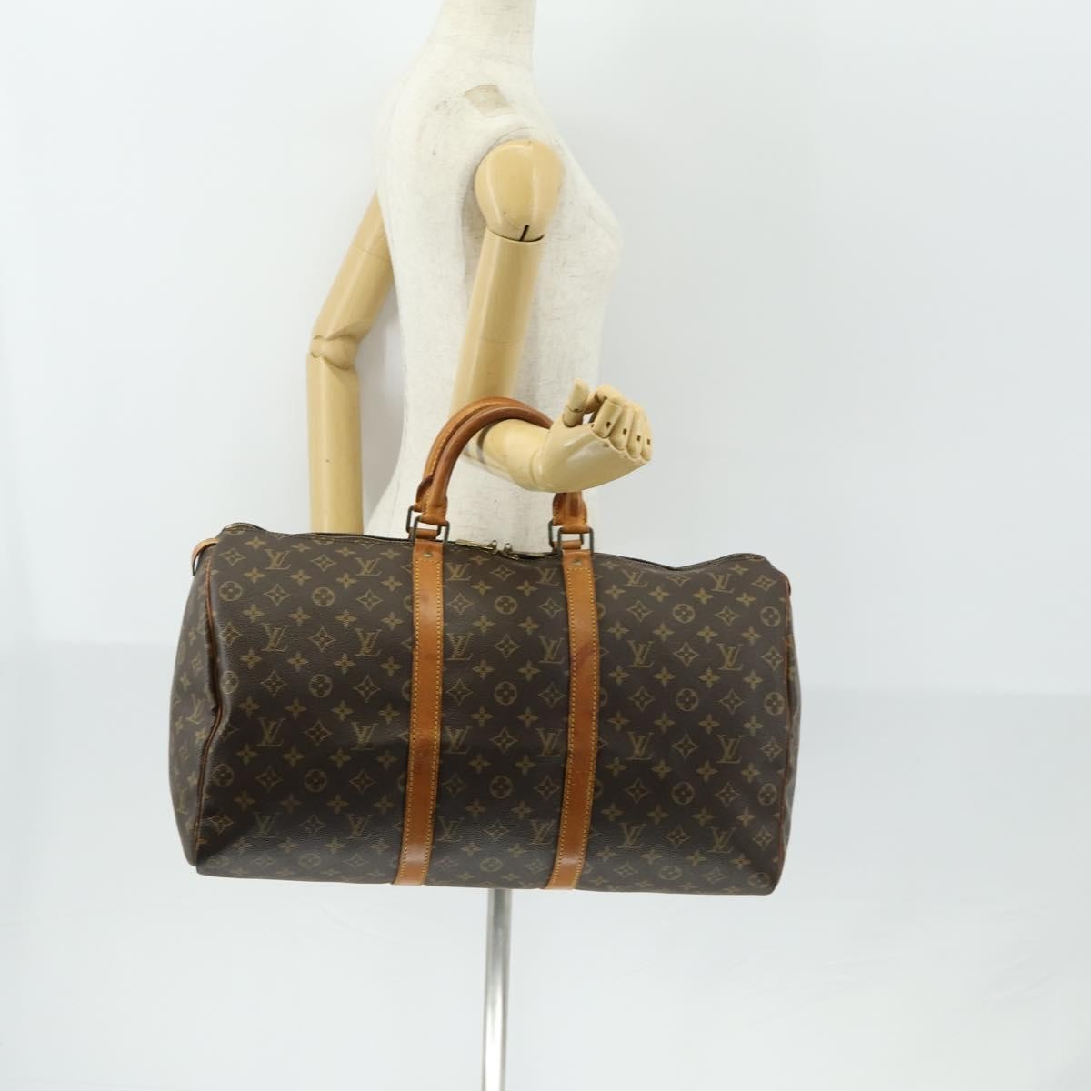 Louis Vuitton Keepall Monogram Canvas Brown Canvas Travel Bag Bag (Pre-Owned)