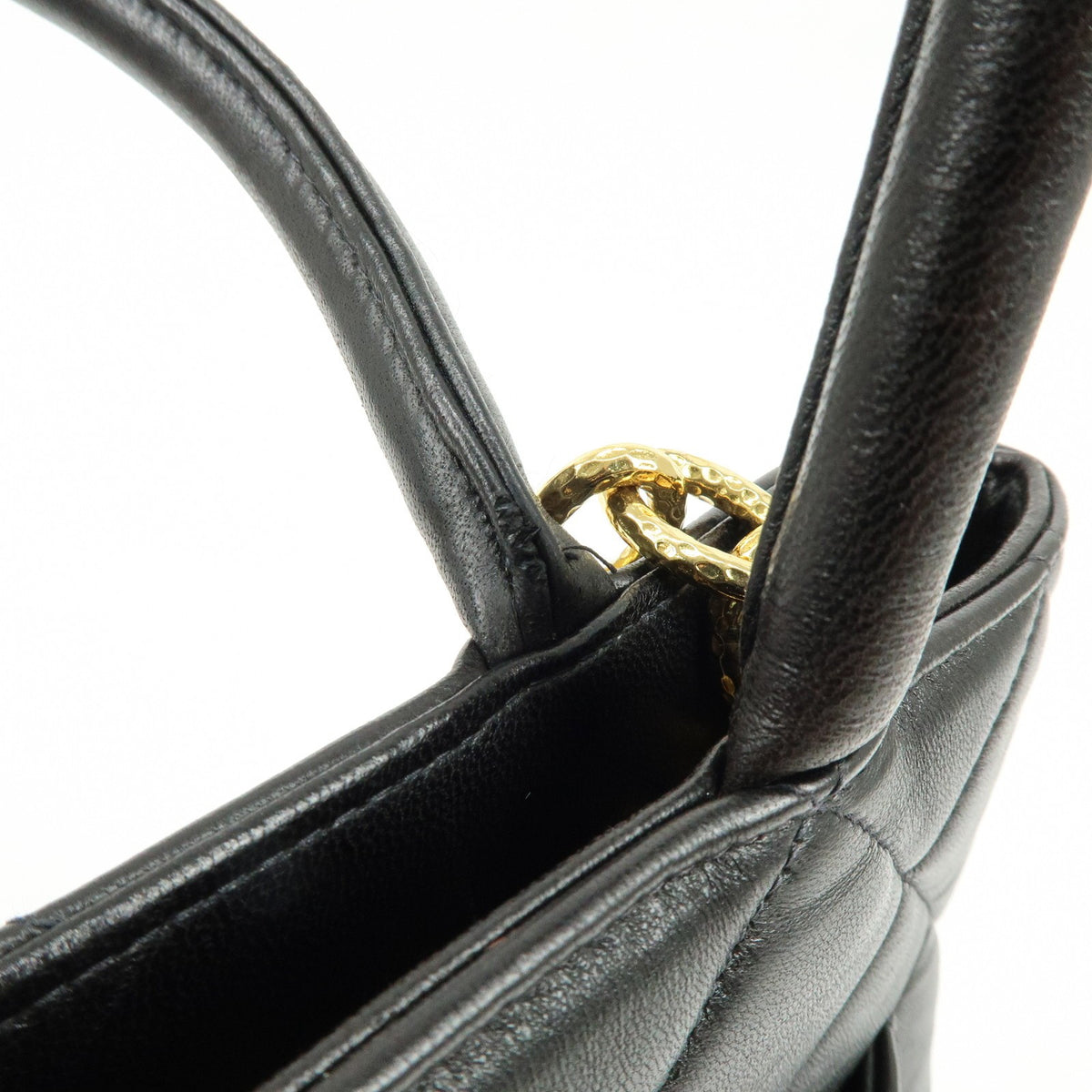 Chanel Medallion Quilted Caviar Black Calfskin Tote Bag Bag (Pre-Owned)