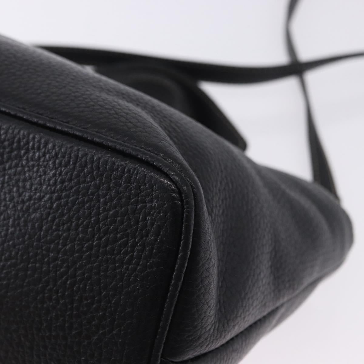 Bally Vintage Leather Black Leather Tote Bag Bag (Pre-Owned)