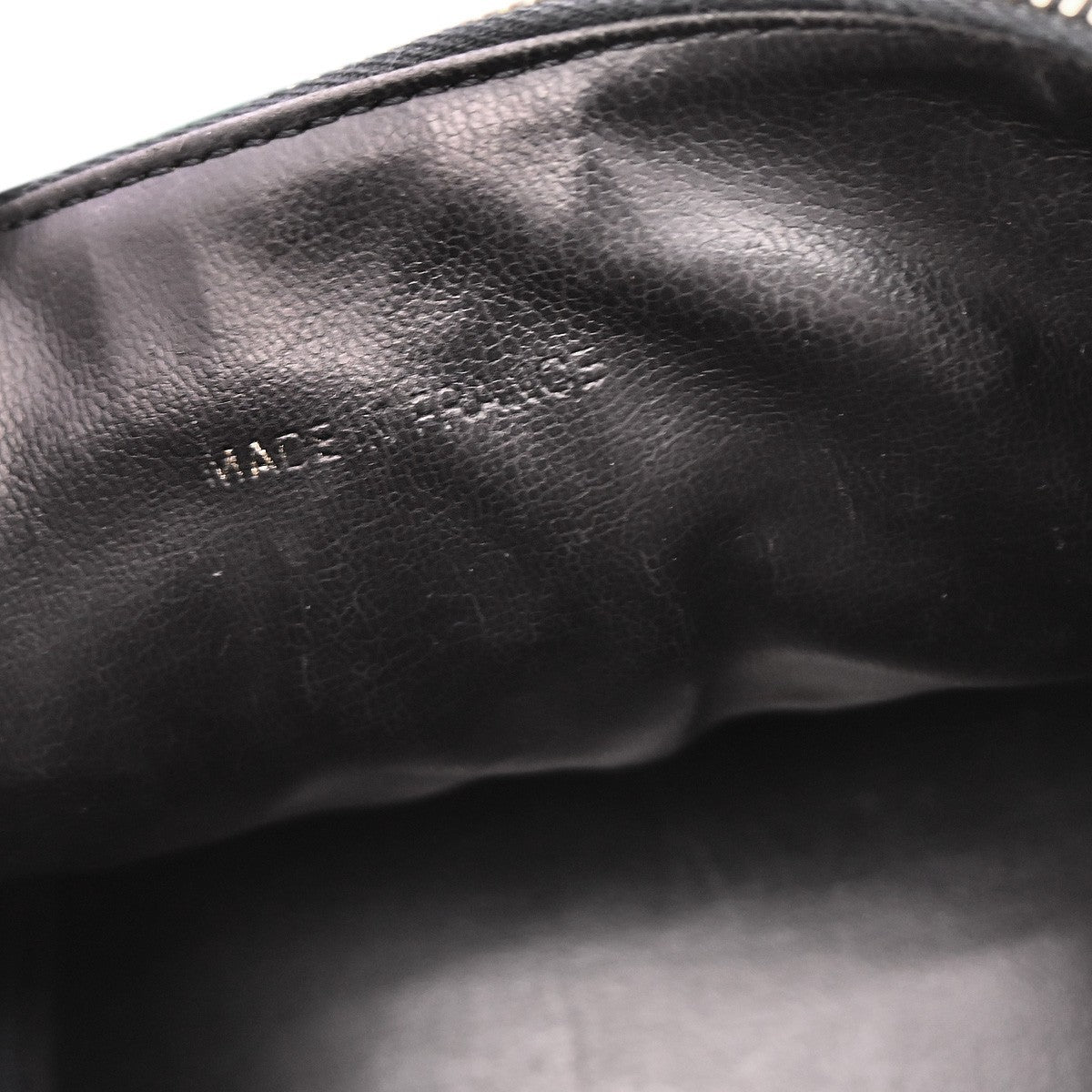 Chanel Vintage Timeless Cosmetic Case Caviar Black Leather Handbag (Pre-Owned)