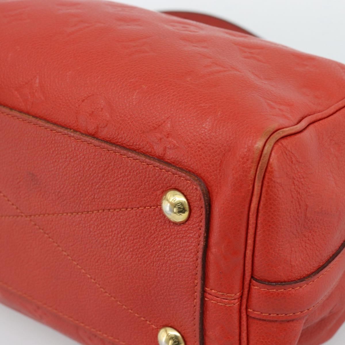 Louis Vuitton Speedy Bandouliere Monogram Empreinte Leather Red Leather Handbag (Pre-Owned)