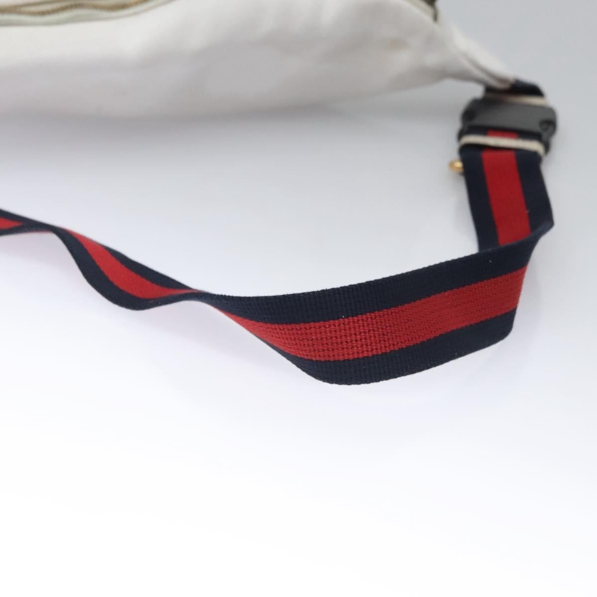 Gucci Logo Belt Printed Leather White Leather Shoulder Bag Bag (Pre-Owned)