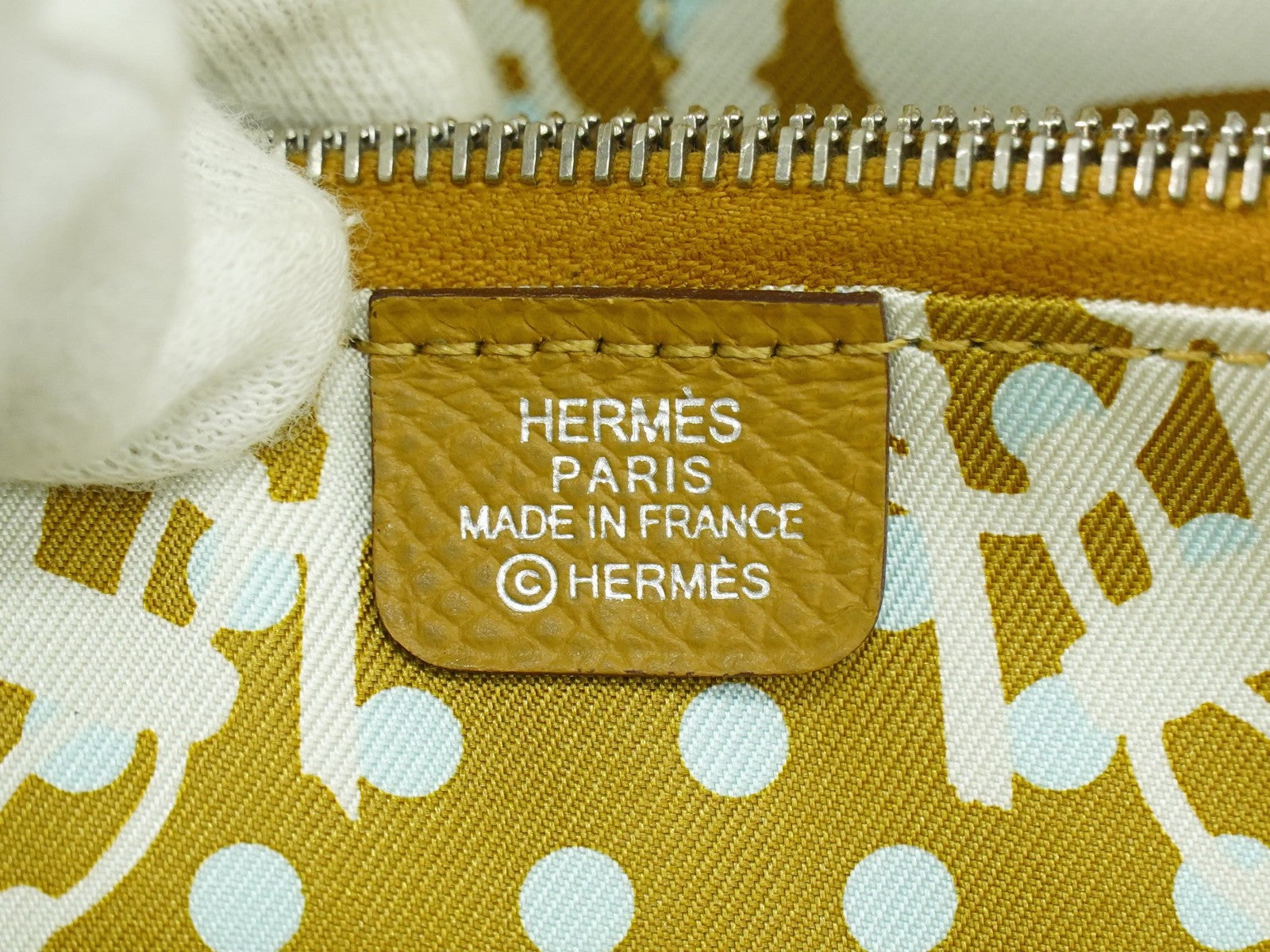 Hermes Azap Silkin Epsom Leather Silk Beige Leather Wallets Accessory (Pre-Owned)