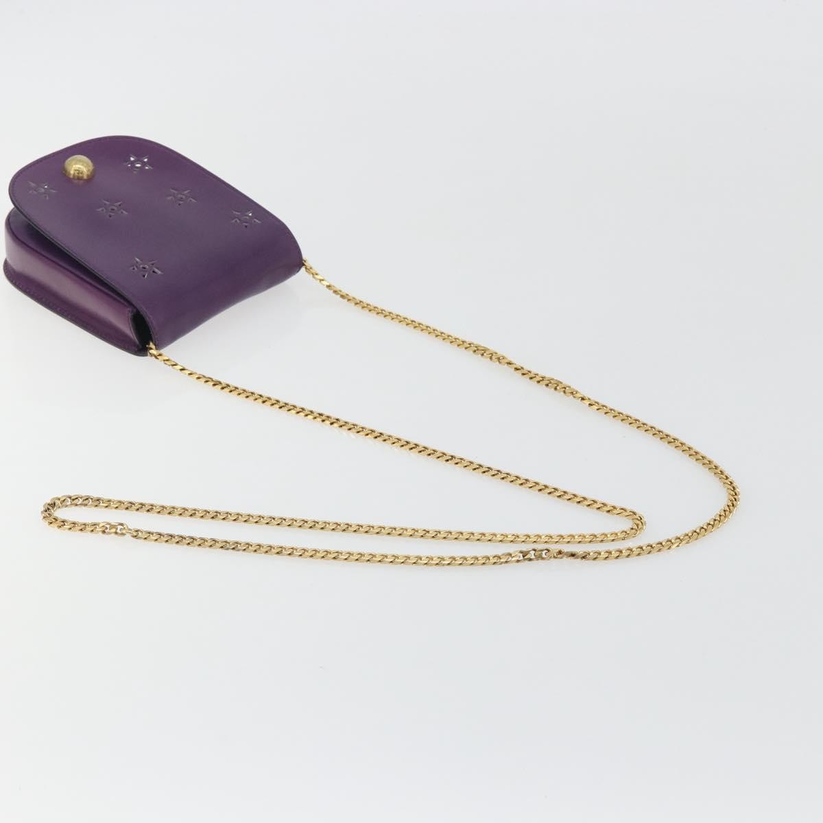 Celine Vintage Leather Purple Leather Shoulder Bag Bag (Pre-Owned)
