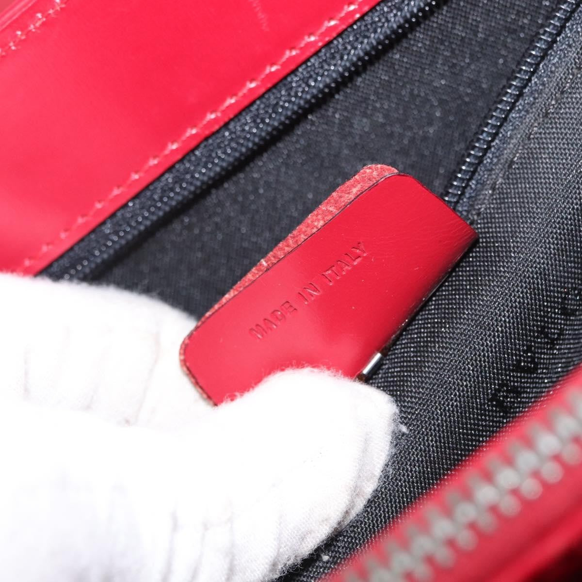 Bvlgari Top Handle Leather Red Leather Handbag (Pre-Owned)