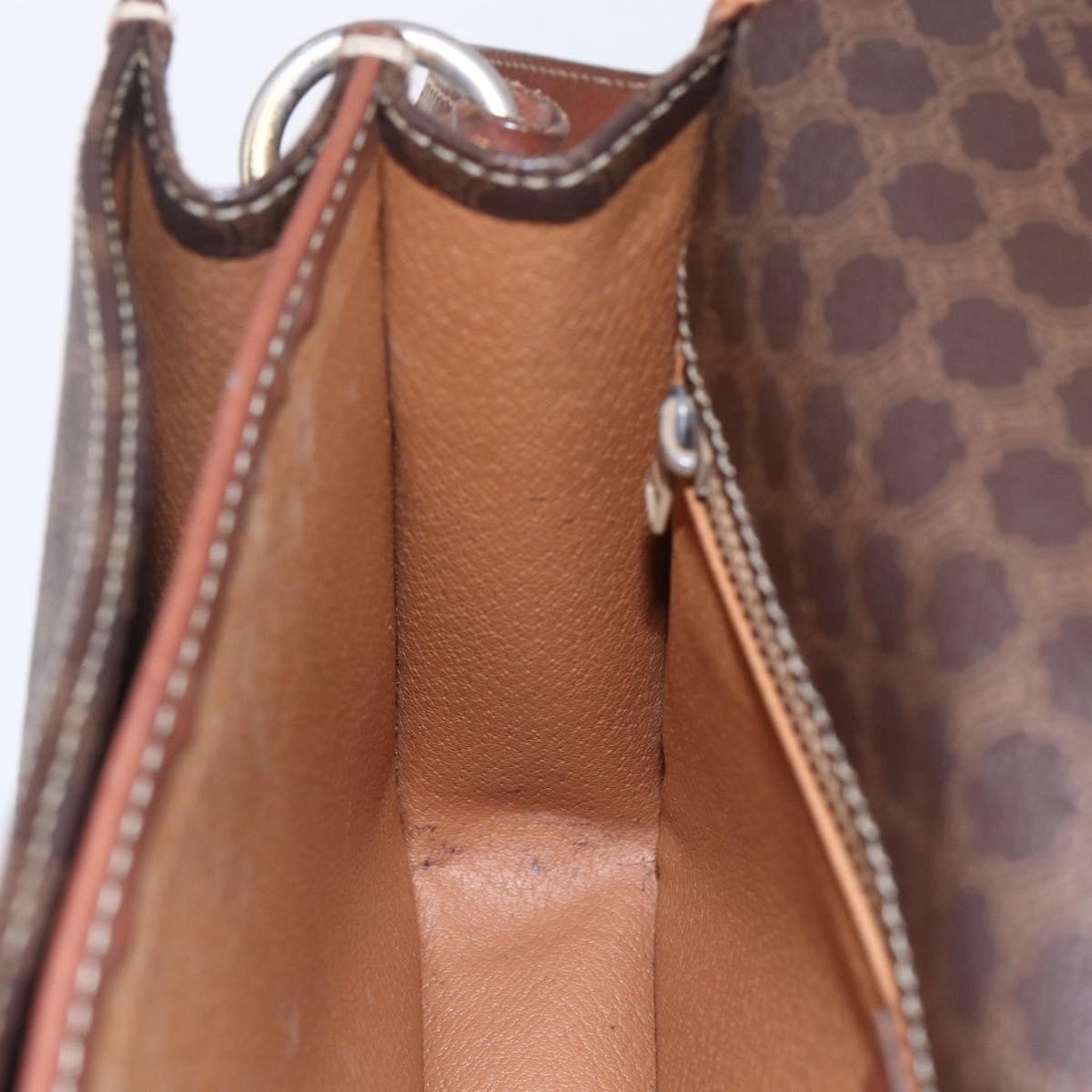 Celine Flap Shoulder Canvas Brown Canvas Shoulder Bag Bag (Pre-Owned)