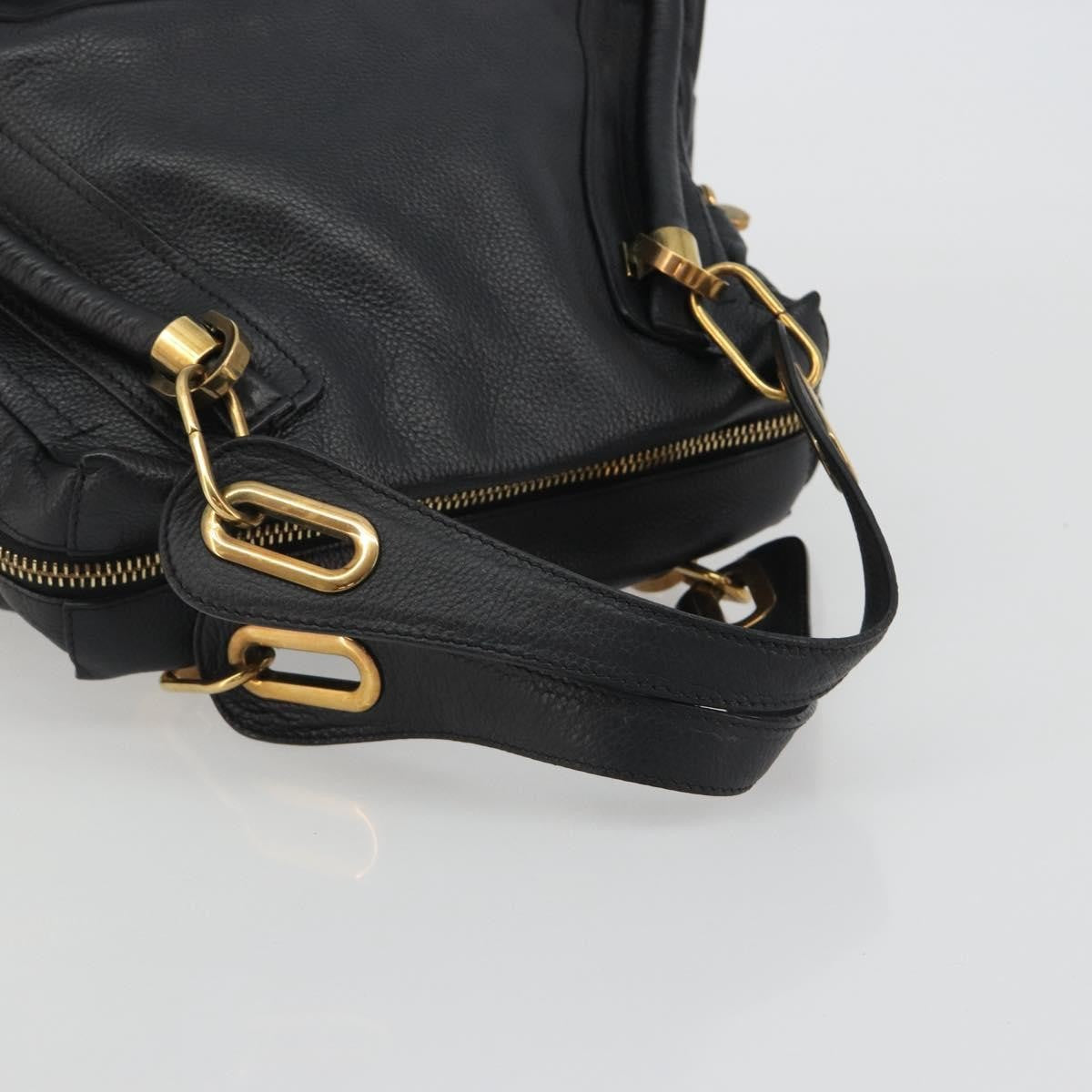 Chloe Paraty Quilted Leather Black Leather Handbag (Pre-Owned)