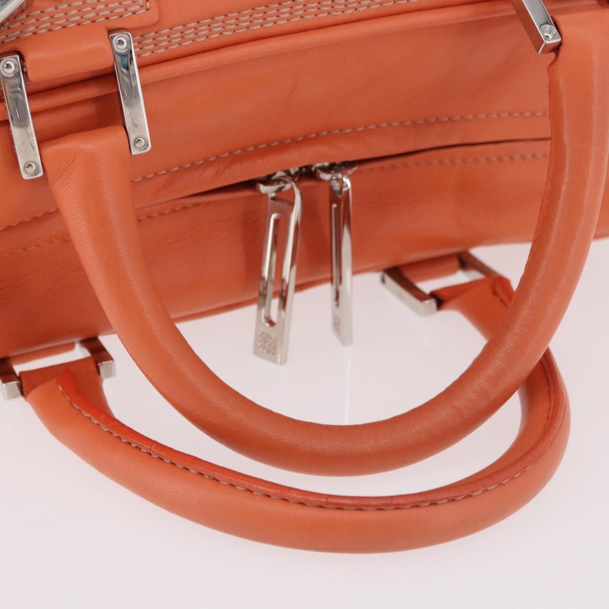 Loewe Anagram Leather Orange Leather Handbag (Pre-Owned)