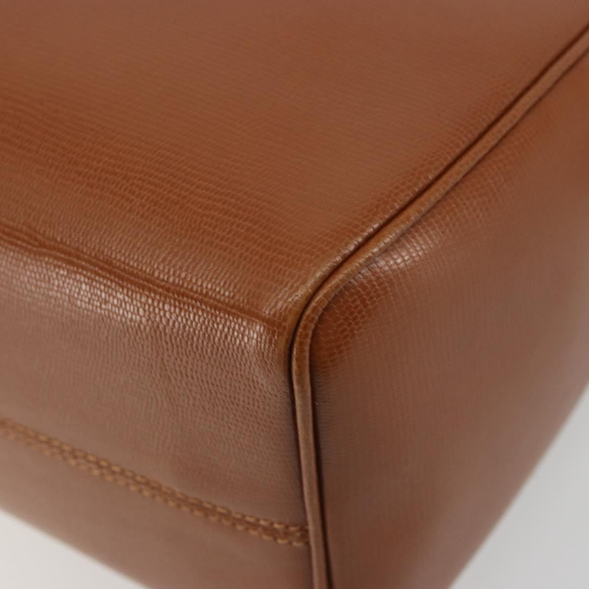 Celine Vintage Circle Logo Leather Brown Leather Shoulder Bag Bag (Pre-Owned)