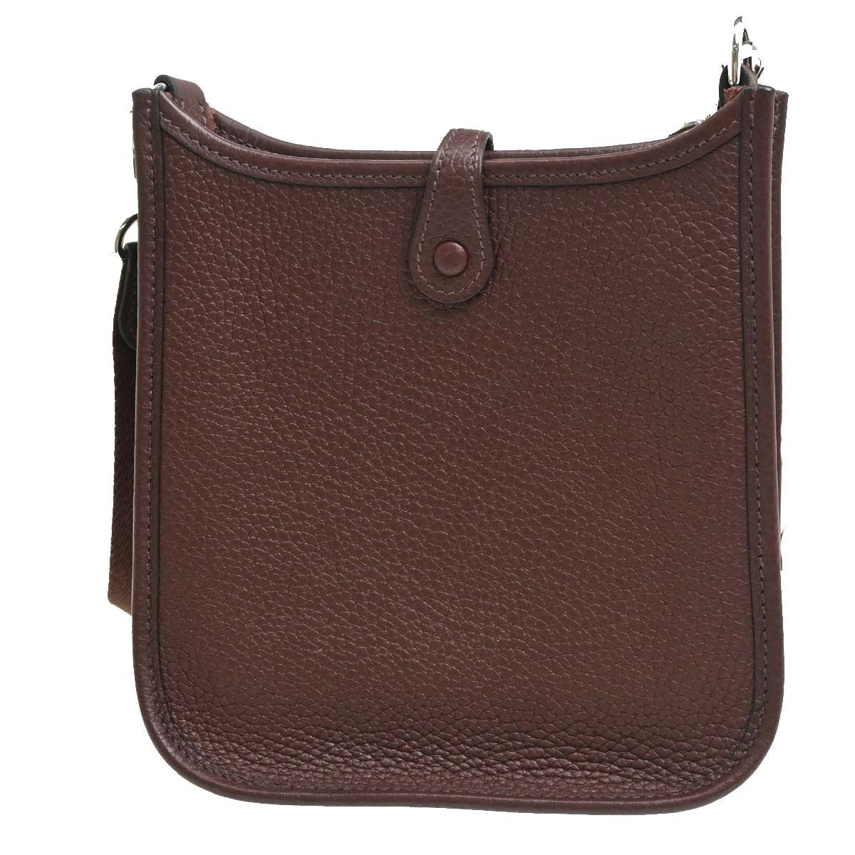 Hermes Evelyne Bag Gen Ii Clemence Brown Leather Shoulder Bag Bag (Pre-Owned)