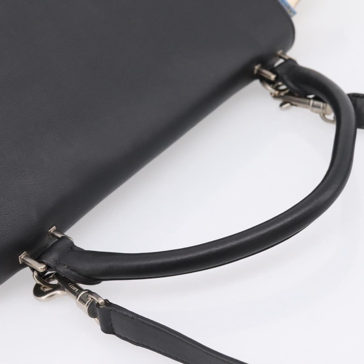 Celine Tricolor Trapeze Leather Beige Wool Handbag (Pre-Owned)