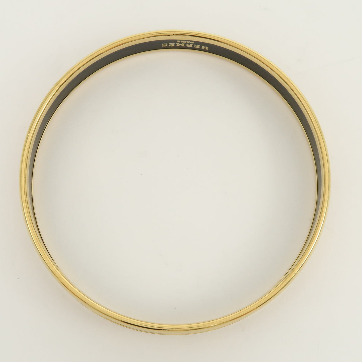 Hermes Bangle Printed Enamel Yellow Gold_Plated Bracelet Jewelry (Pre-Owned)