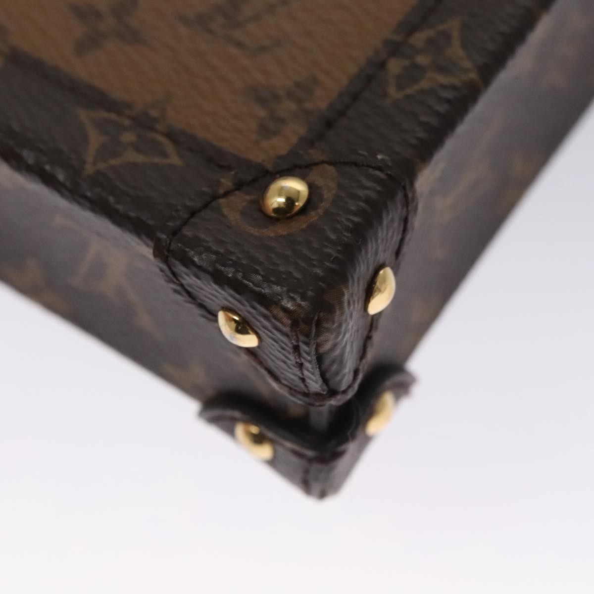 Louis Vuitton Vertical Trunk Pochette Reverse Monogram Canvas Brown Canvas Clutche & Pouche Bag (Pre-Owned)