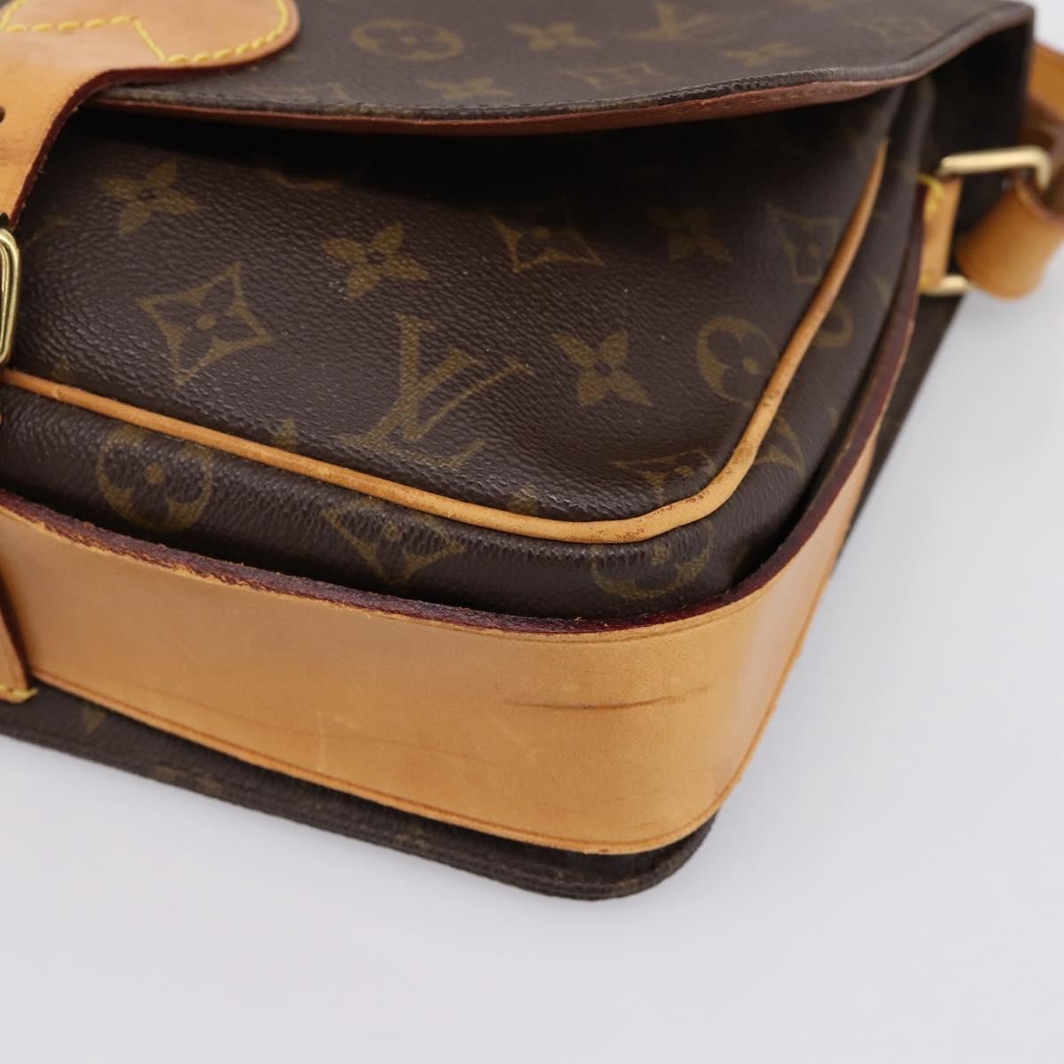 Louis Vuitton Cartouchiere Monogram Brown Canvas Shoulder Bag Bag (Pre-Owned)