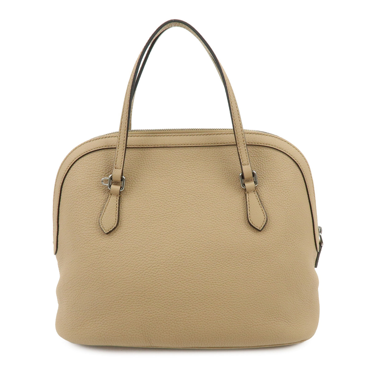 Gucci Lady Dollar Dome Satchel Leather Beige Leather Handbag (Pre-Owned)