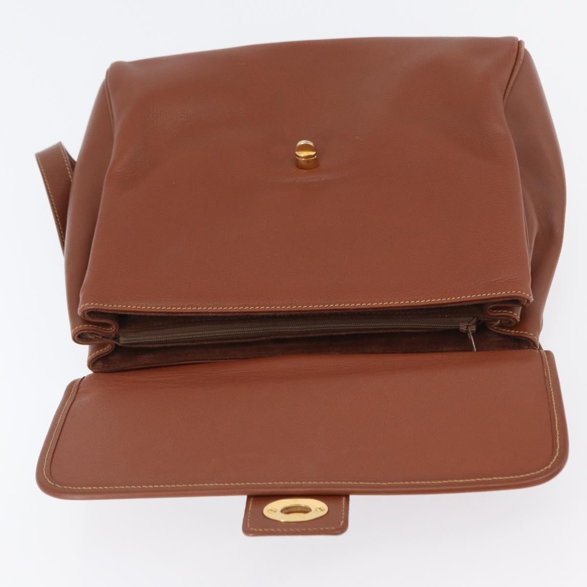 Gucci Vintage Leather Brown Leather Handbag (Pre-Owned)