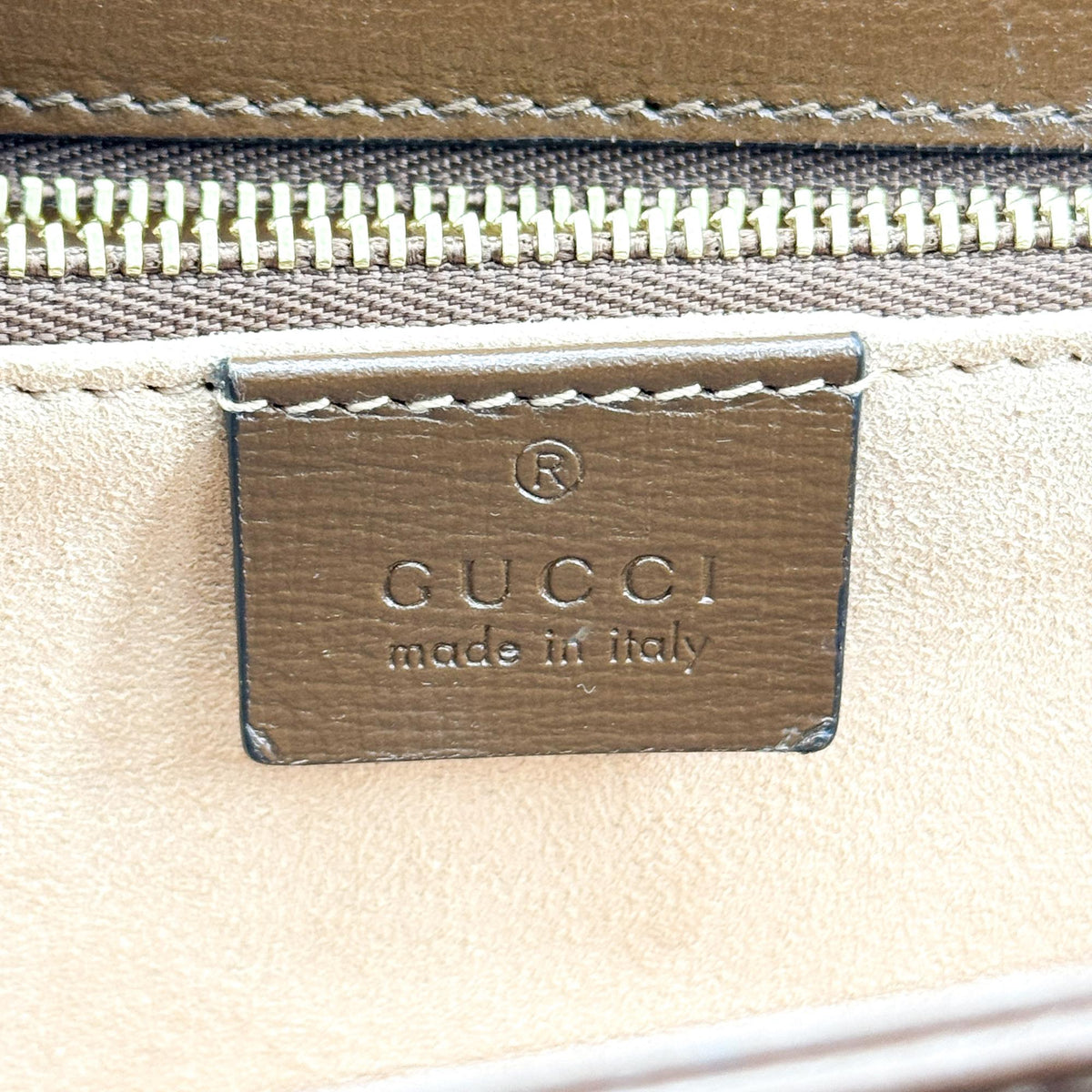 Gucci Horsebit 1955 Gg Coated Canvas With Leather Brown Canvas Shoulder Bag Bag (Pre-Owned)
